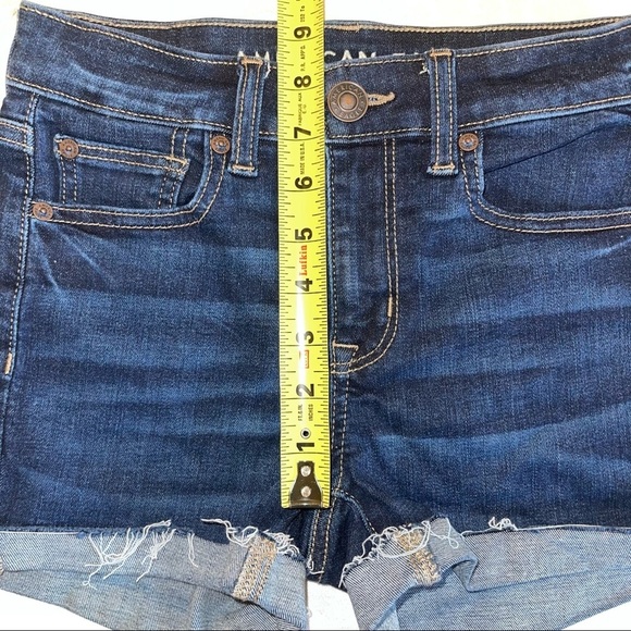 American Eagle Next Level Stretch Hi Rise Shortie Raw Hem Shorts - Picture 12 of 16